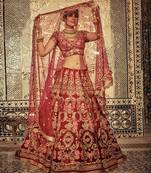 Maroon Royal Crest Lehenga Set