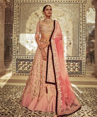 Powder Pink Begum Lehenga Set 1