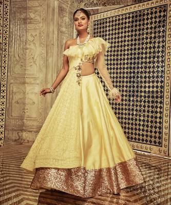 Yellow Ruffle Anarkali Lehenga Set 1