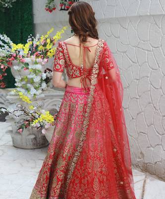 Light Pink Ombre Bridal Lehenga Set 3