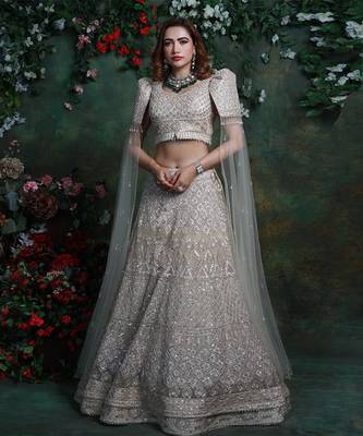 Beige Elizabeth Lehenga Set 1