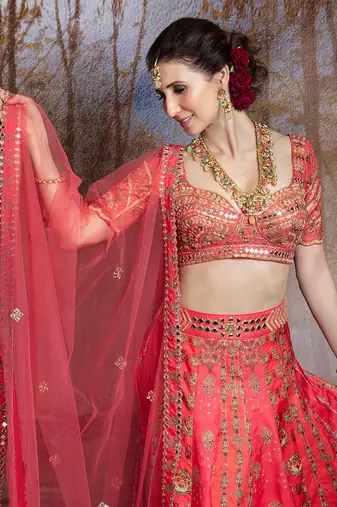 Amaranth Arfaan Lehenga Set