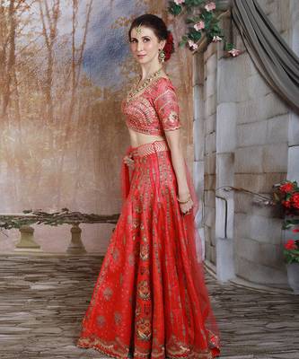 Amaranth Arfaan Lehenga Set 1