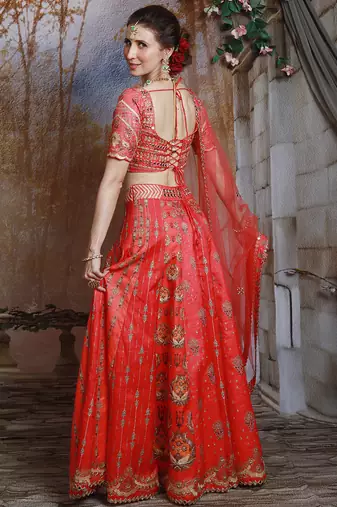 Amaranth Arfaan Lehenga Set