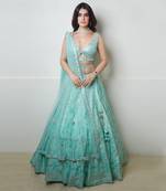 Blue Mirror Lehenga Set