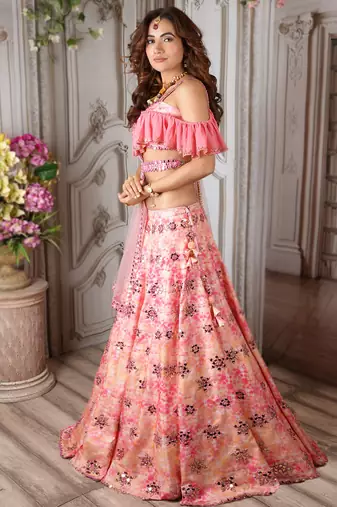 Pink Tal Dal Lehenga Set