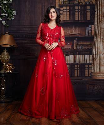 Red Jacket Lehenga Set 1
