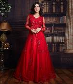 Red Jacket Lehenga Set