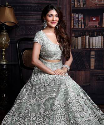 Pista Green Lehenga Set 4