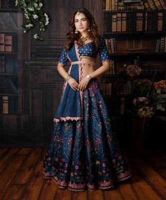 Midnight Blue Lagoon Lehenga Set 1