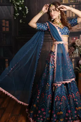 Midnight Blue Lagoon Lehenga Set