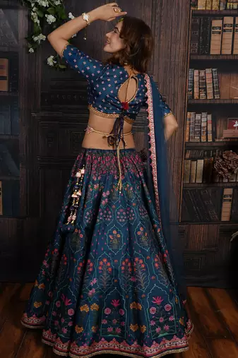 Midnight Blue Lagoon Lehenga Set