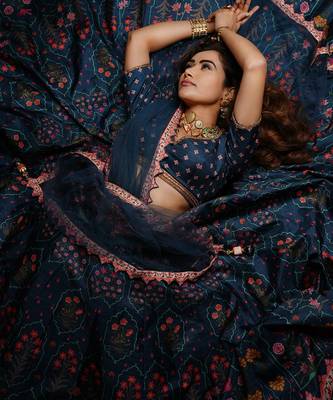 Midnight Blue Lagoon Lehenga Set 4
