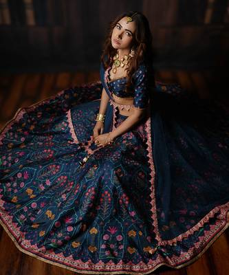 Midnight Blue Lagoon Lehenga Set 5
