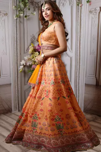 Light Orange Sunshine Lehenga Set