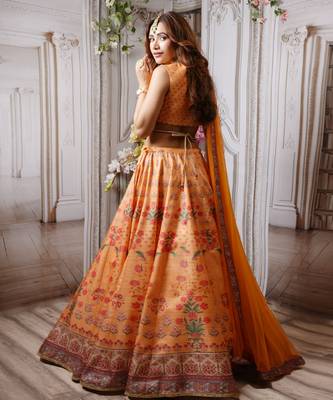 Light Orange Sunshine Lehenga Set 3
