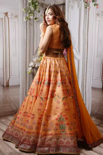 Light Orange Sunshine Lehenga Set