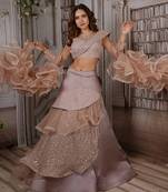 Nude Pink Alliums Lehenga Set