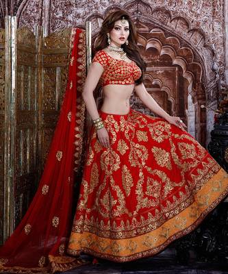 Red Swastik Lehenga Set 1