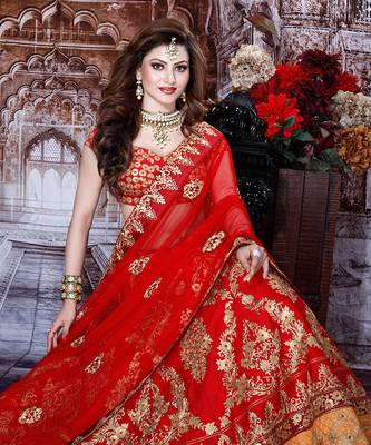 Red Swastik Lehenga Set 2