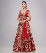Red Millennial Bridal Lehenga Set