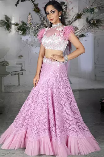 Lilac Rubesco Lehenga Set