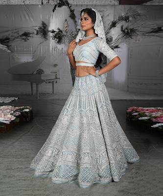 Mint Blue Azul Lehenga Set 1