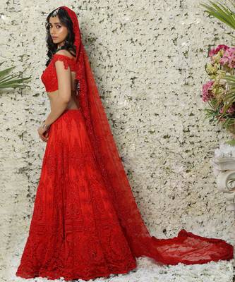Red Elegant Lehenga Set 2