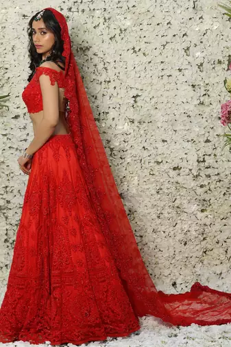 Red Elegant Lehenga Set