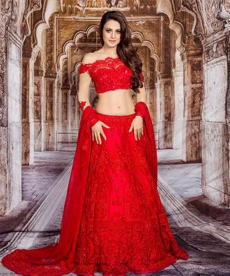 Red Elegant Lehenga Set 4