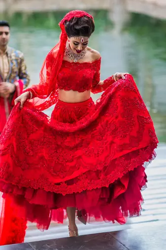 Red Elegant Lehenga Set