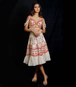 Ivory Garden Of Silk Short Lehenga Set