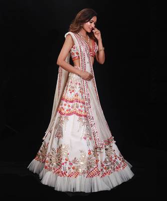 Ivory Garden Of Silk Lehenga Set 3