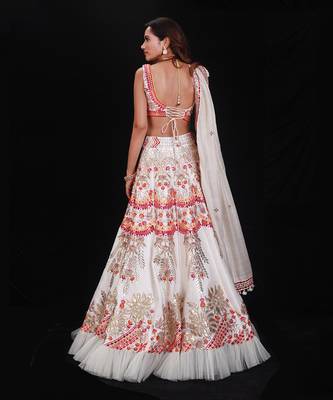 Ivory Garden Of Silk Lehenga Set 4