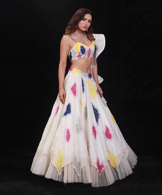 Ivory  Synchronized Scintillation Lehenga Set 2