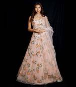 Pink Floral Lehenga Set