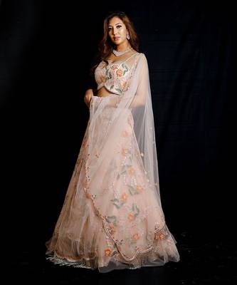 Pink Floral Lehenga Set 2