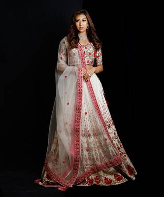 Ivory Floral Lehenga Set 1