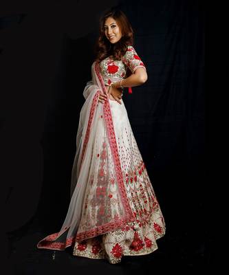 Ivory Floral Lehenga Set 2