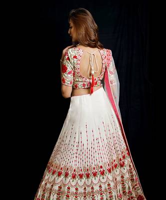Ivory Floral Lehenga Set 3