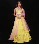Yellow Floral Lehenga Set