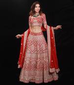 Red Gota Lehenga Set