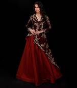 Maroon Jacket Lehenga Set
