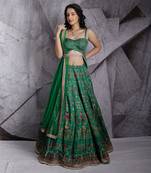 Green Paradise Lehenga Set