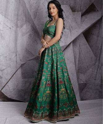 Green Paradise Lehenga Set 2