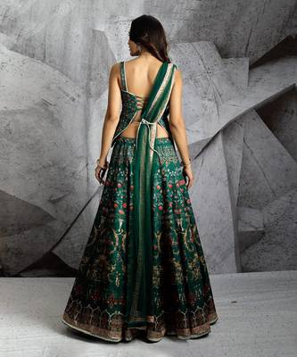 Emerald Paradise Lehenga Set 3