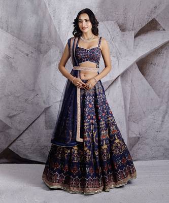 Blue Paradise Lehenga Set 1