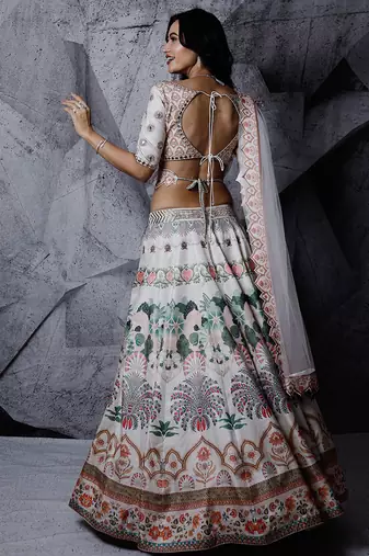 Ivory Floral Paradise Lehenga Set