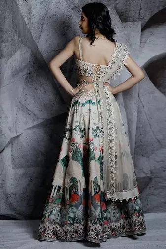 Ivory Regal Paradise Lehenga Set