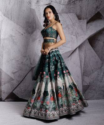 Green Regal Paradise Lehenga Set 2